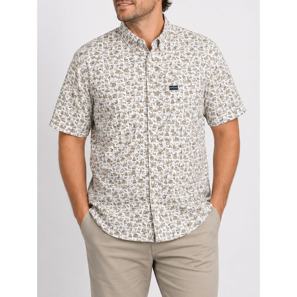 Burlebo Men's 2XL Shirt Novality Performance Button Down Hunting Western Graphic